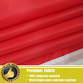FLGCLUB vibrant red flag – colors stay true in sunlight.