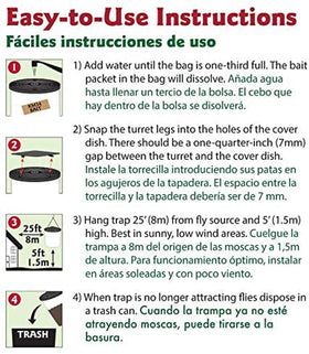 Flies Be Gone fly trap suitable for ranch and farm use