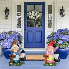FLJZCZM porch and yard decor gnome enhances entryways.