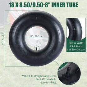 FLKQC 18x9.50-8 inner tube with TR-13 valve for versatile yard tires.