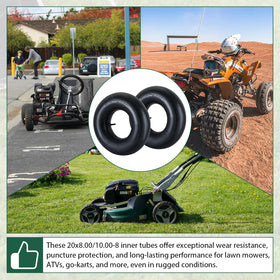 FLKQC heavy-duty butyl rubber inner tube resists punctures in rugged yard use.