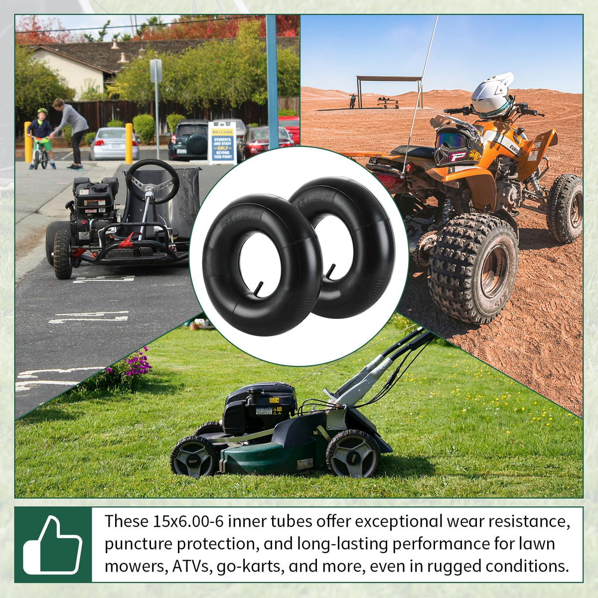 FLKQC sealed inner tube provides puncture resistance and air retention