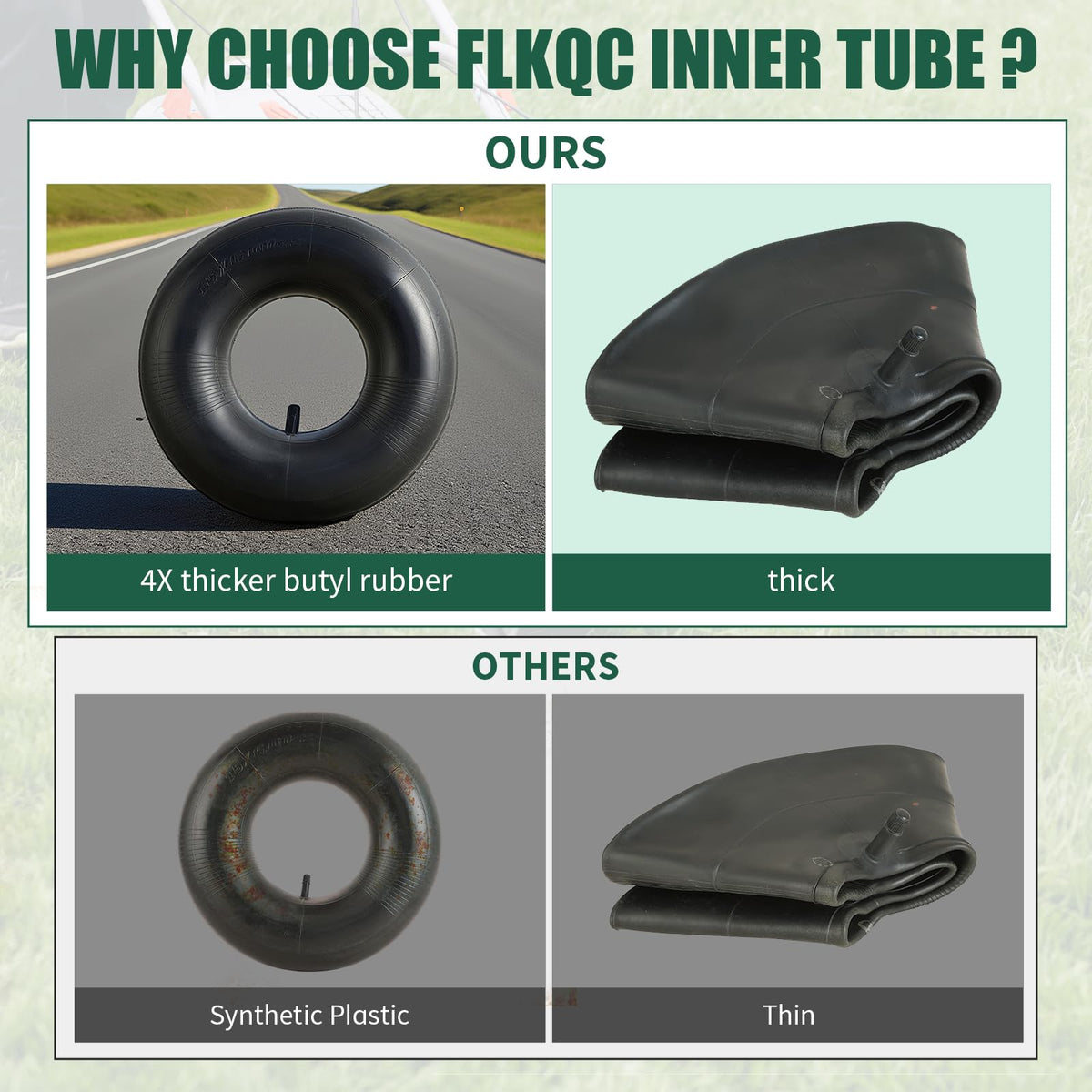 FLKQC inner tube absorbs shocks for a smoother ride on rough terrain