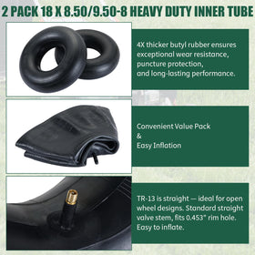 FLKQC two-pack inner tubes for quick replacements on outdoor equipment.