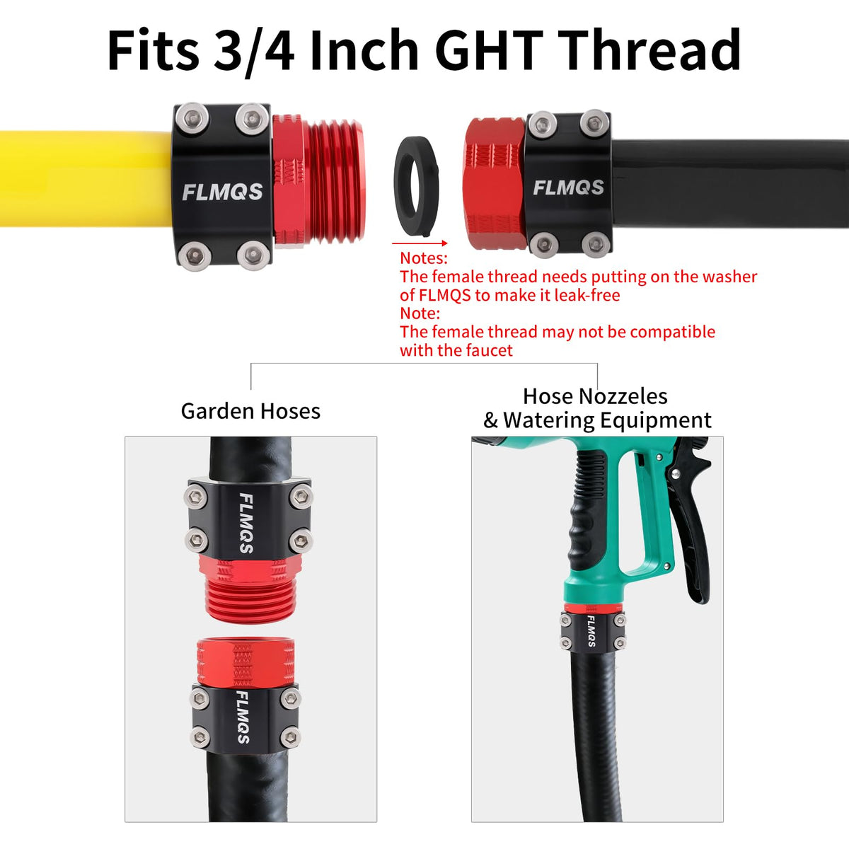 Hose end repair demonstration with FLMQS connectors for easy installation.
