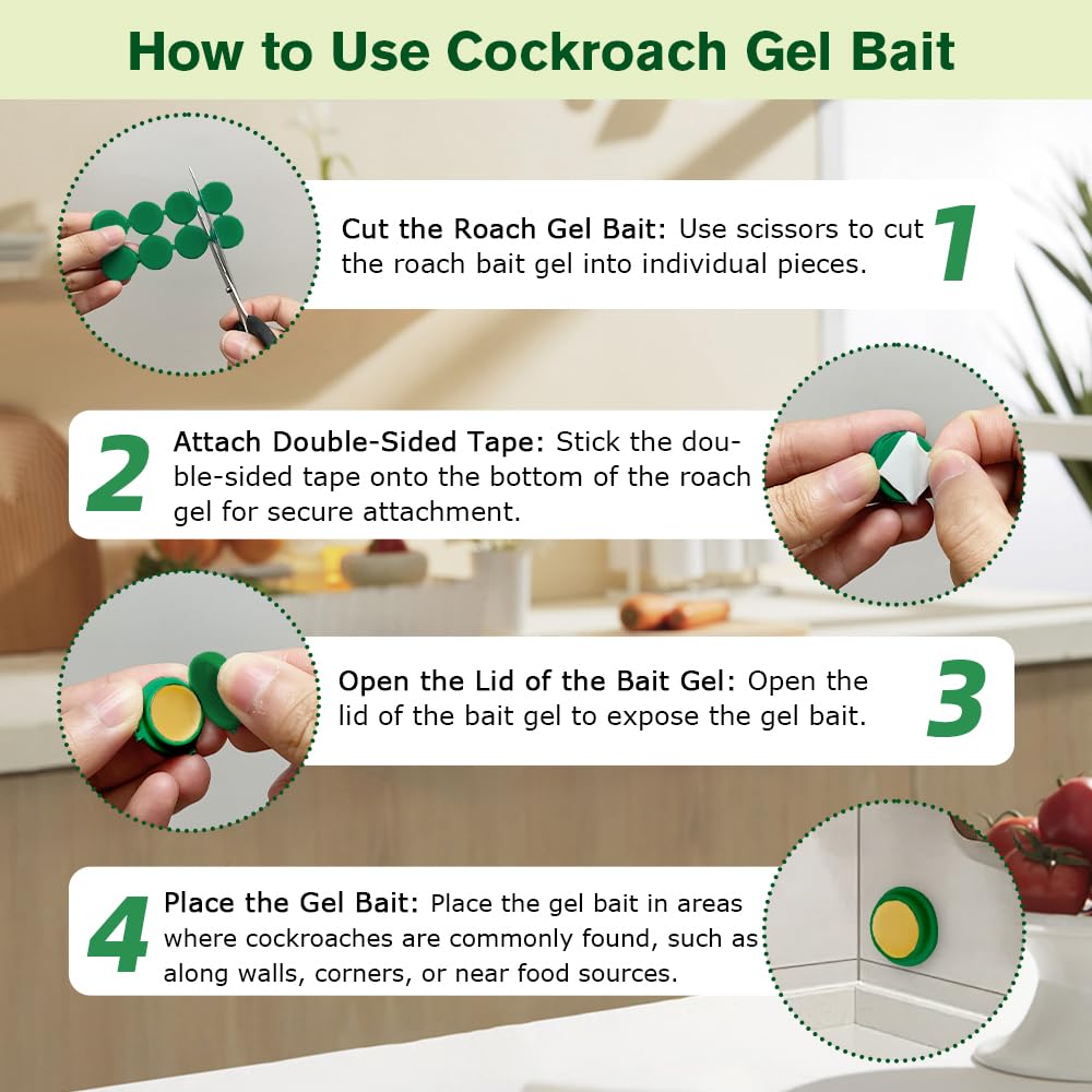 FLODTEEK gel bait reaches cracks and crevices where roaches hide