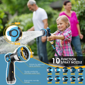 FLOERXIS lightweight, flexible hose for easy maneuvering around the yard.
