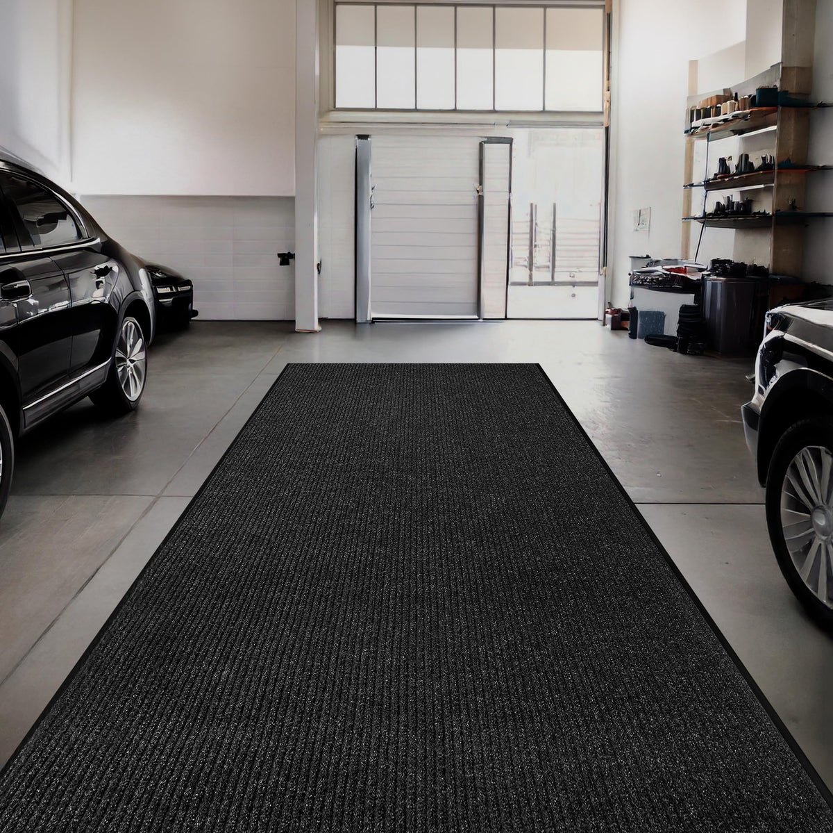 FloorGuard entrance mat shows 60x36 inch coverage for wide entryways, protects floors