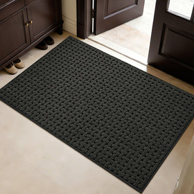 FLOORHUG door mat 32x48 front view with absorbent surface for quick moisture pickup.