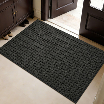FLOORHUG door mat 32x48 front view with absorbent surface for quick moisture pickup.