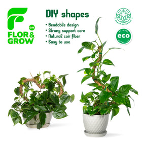 Flor&AN Grow natural jute binding adds durability to the pole.