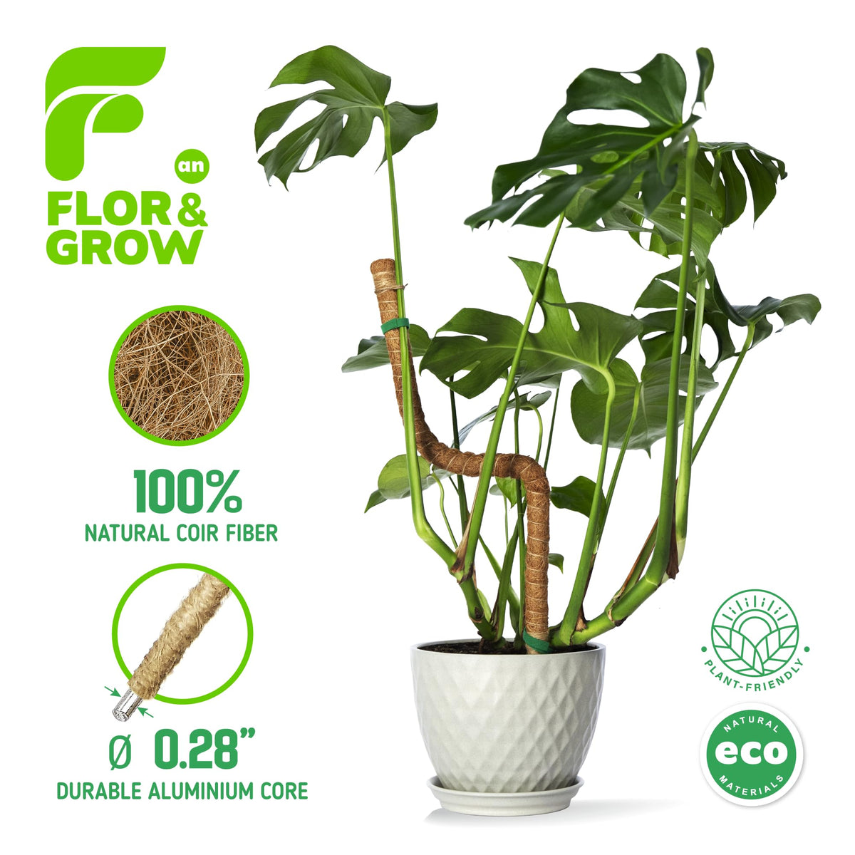 Flor&amp;AN Grow Velcro ties enable quick, tool-free indoor plant setup.