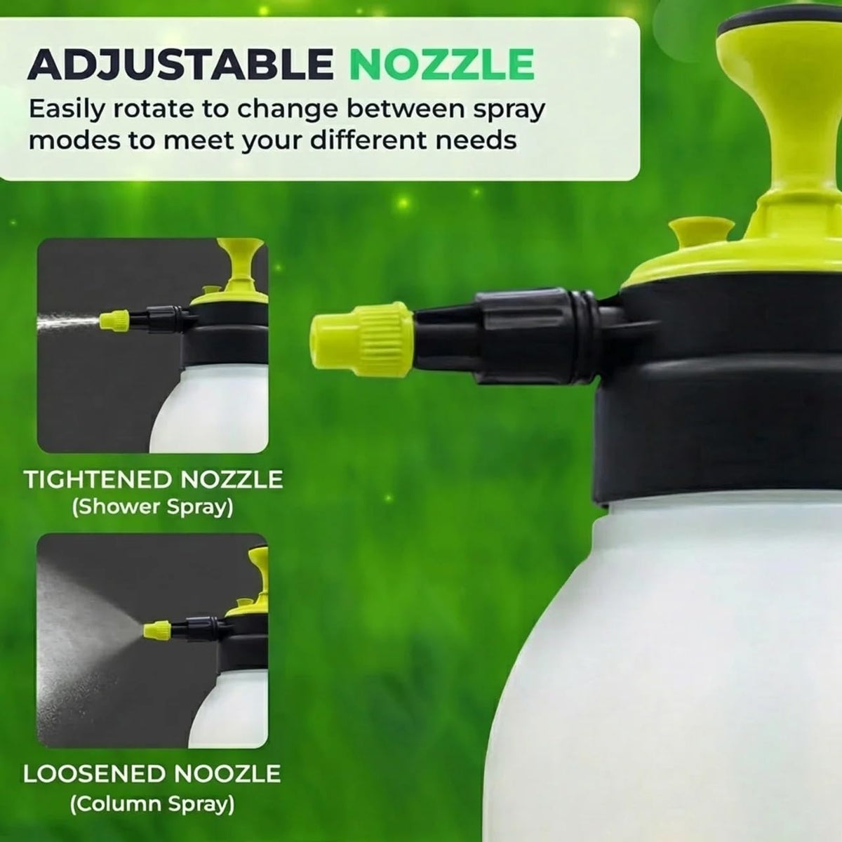 Flora 0.5-gallon sprayer lock-on trigger for extended use