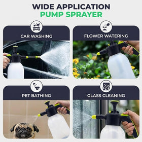 Flora 0.5-gallon sprayer in lawn care scenario for even watering