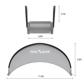 Anti-corrosion metal hose bracket showing grey finish for outdoor durability.