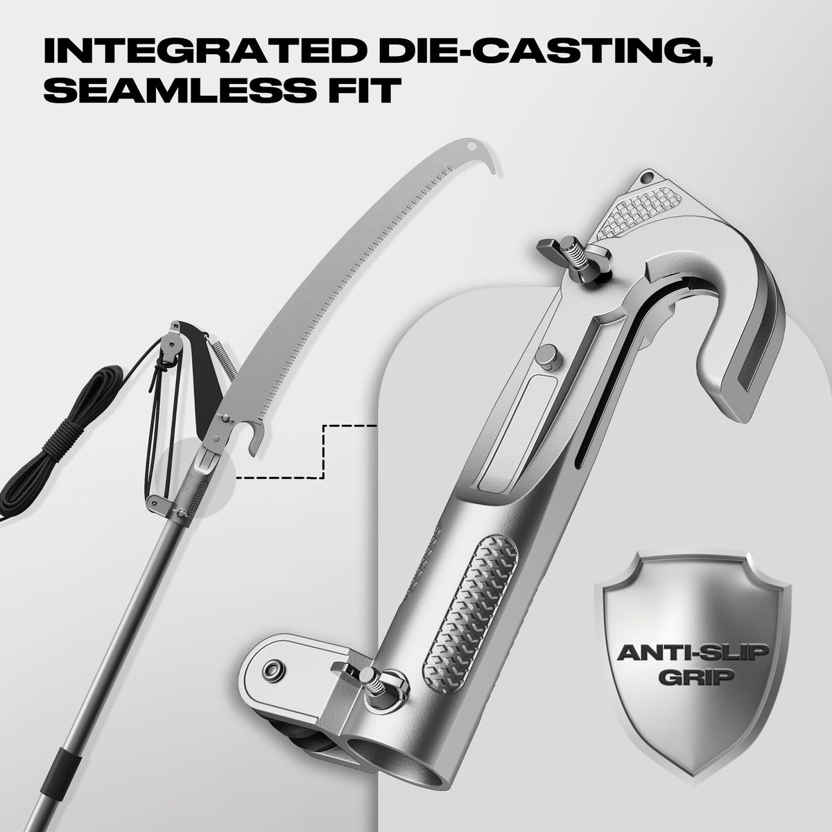 FLORA GUARD detachable poles assembly enables customizable reach during pruning