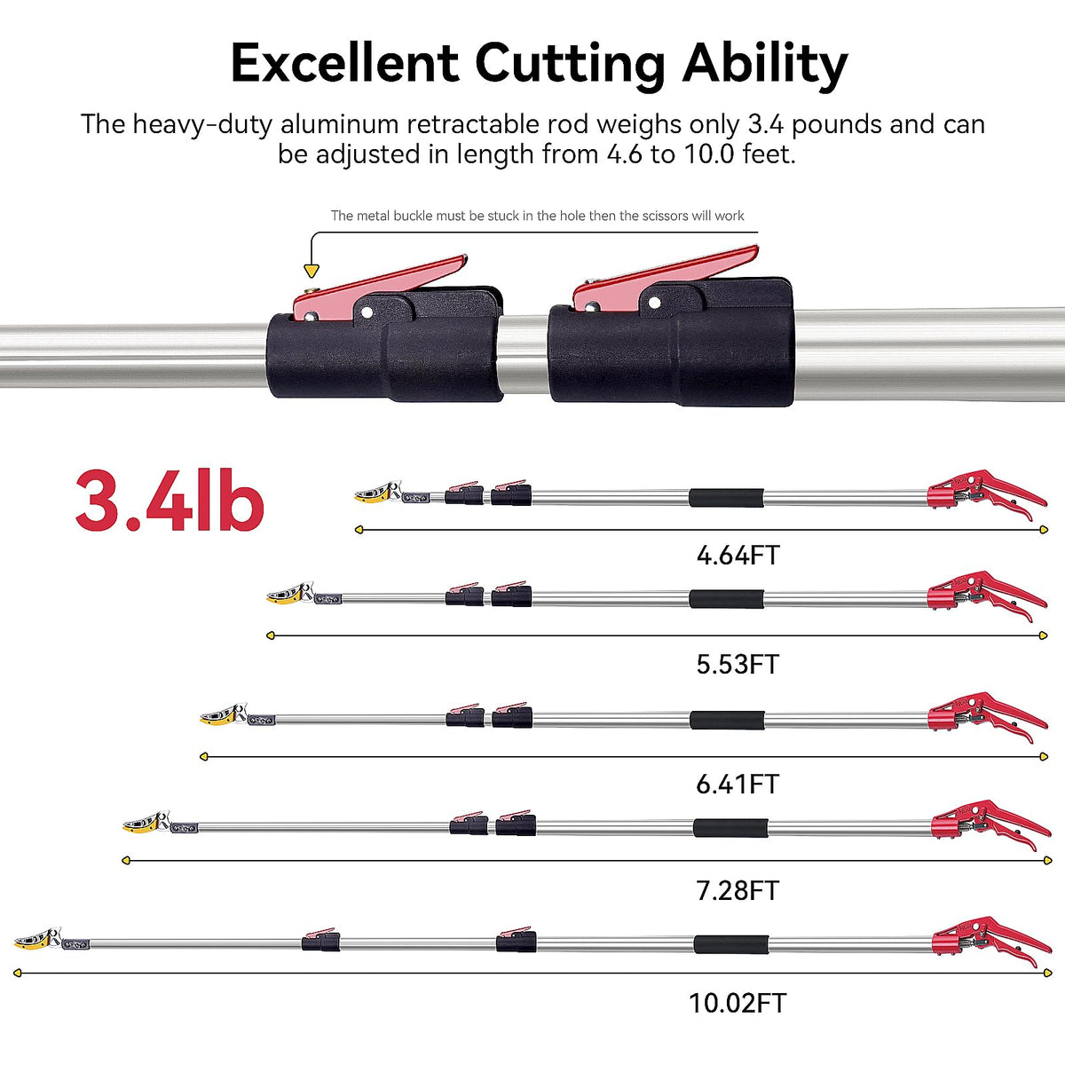 FLORA GUARD anti-slip handle provides stable two-handed control.
