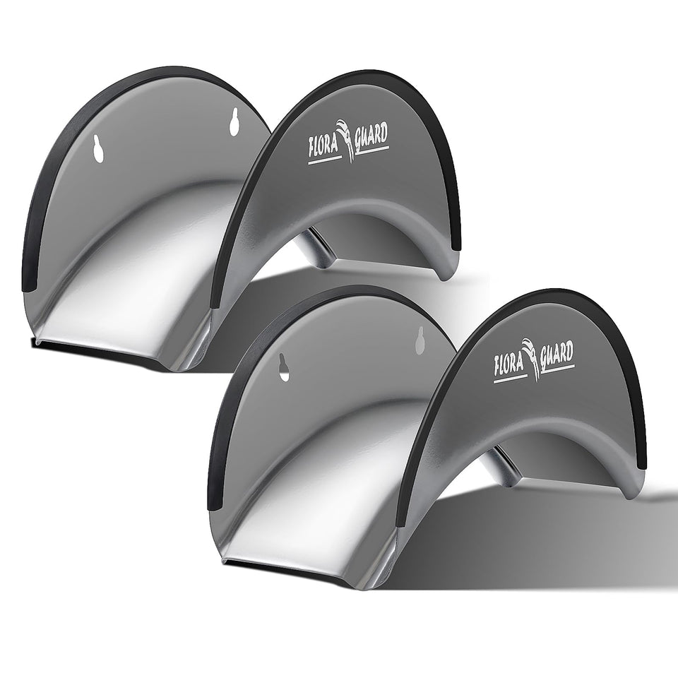 FLORA GUARD hose holder wall-mount keeps hoses neatly organized and off the ground.
