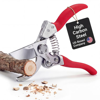 Flora Pruning Shears with SK5 blades for precise cuts.