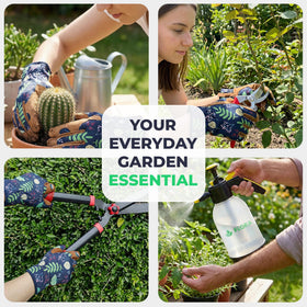Flora potting-care focus suits indoor and outdoor tasks.