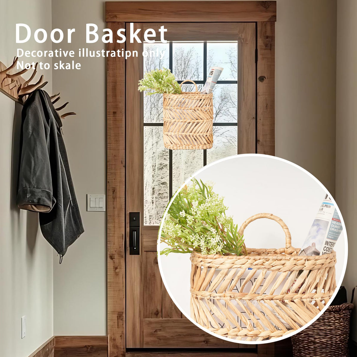Floramill hanging basket with foldable handle for easy hanging.