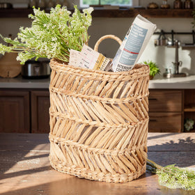 Versatile Floramill basket for mail, magazines, or flowers.