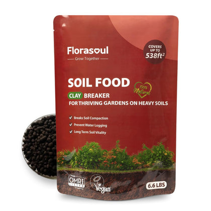 Florasoul Clay Breaker bag 6.6lbs showing soil amendment for easier digging