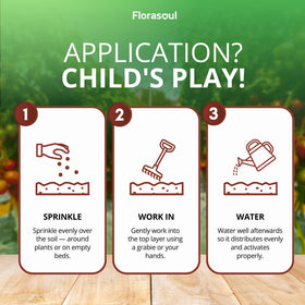 Florasoul Clay Breaker granules mix easily into soil, signaling easier working and better structure