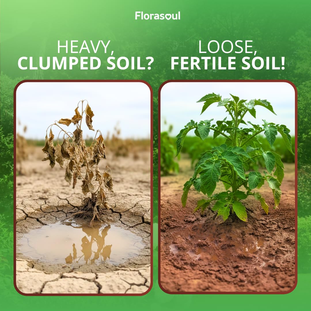 Florasoul Clay Breaker soil-structure visual illustrates improved drainage and root access
