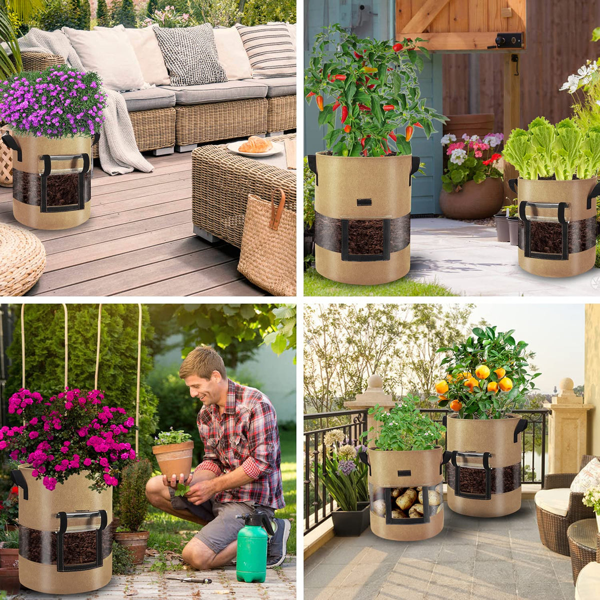 Florelf includes plant labels and lens hoods for organized planting.