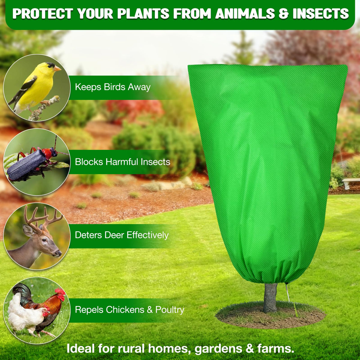 Florelf plant umbrella offers lightweight winter cover for potted plants