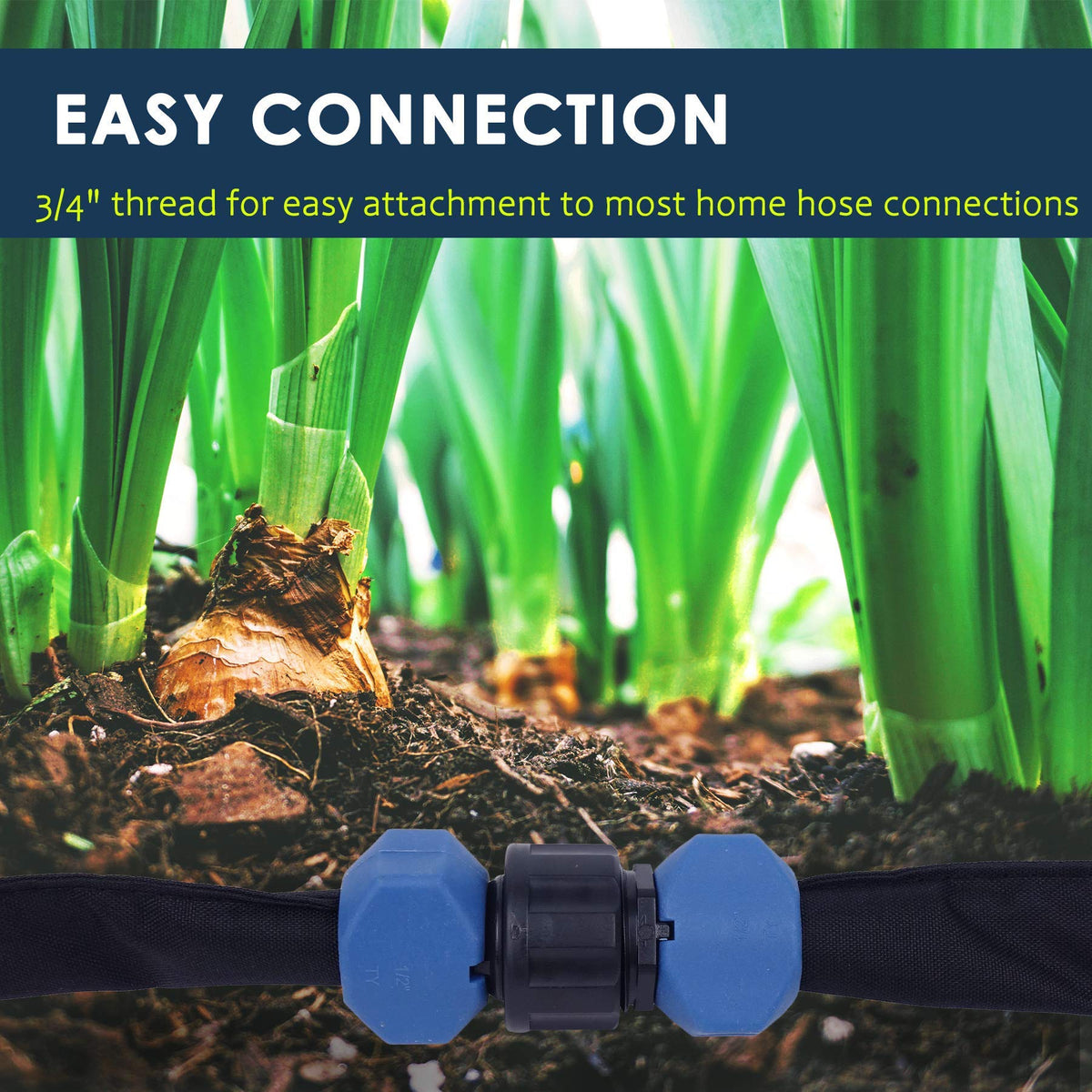 FLORIAX lightweight hose is easy to maneuver around plants