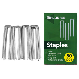 Florise 6-inch garden stake secures landscape fabric with strong, durable hold.