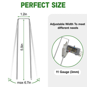 Florise ground-fabric and irrigation stake anchors hoses and fabric securely.