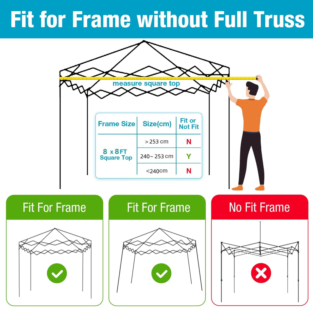 FLOUREE canopy top with adjustable corner straps ensures a snug fit.