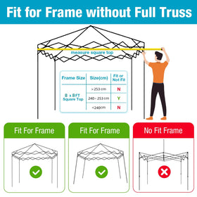 FLOUREE canopy top with adjustable corner straps ensures a snug fit.