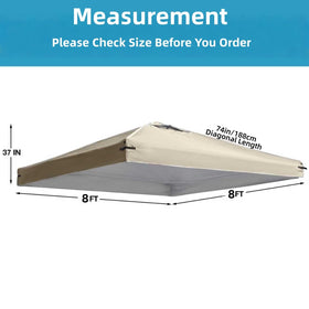 FLOUREE 8x8 top features built-in vents for airflow and wind stability.