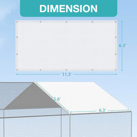 FLOUREE chicken run tarp with ball bungees for quick setup
