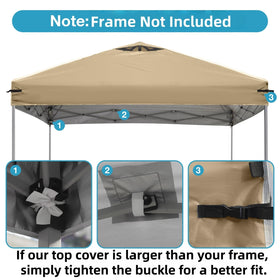 FLOUREE 8x8 top seals to 8x8 straight-leg frames securely.