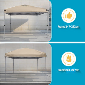 FLOUREE top includes silver-coated UV lining to reflect sunlight.
