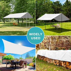 FLOUREE ball bungees cords secure the tarp quickly on standard frames.