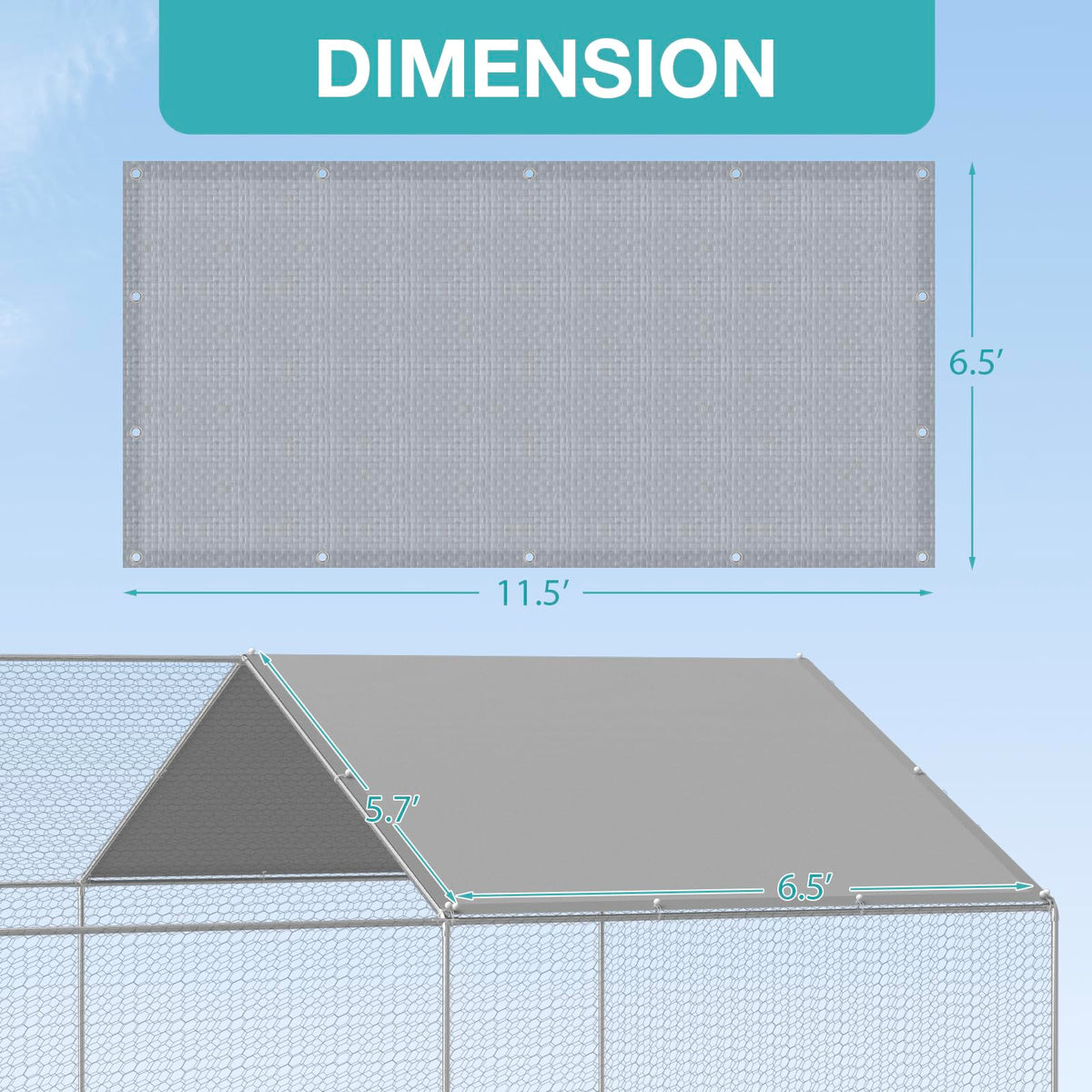 FLOUREE UV shade cloth providing cool shelter for birds in sunny weather.