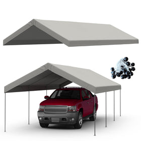 FLOUREE 12x20 carport top with edge shields vehicles from rain