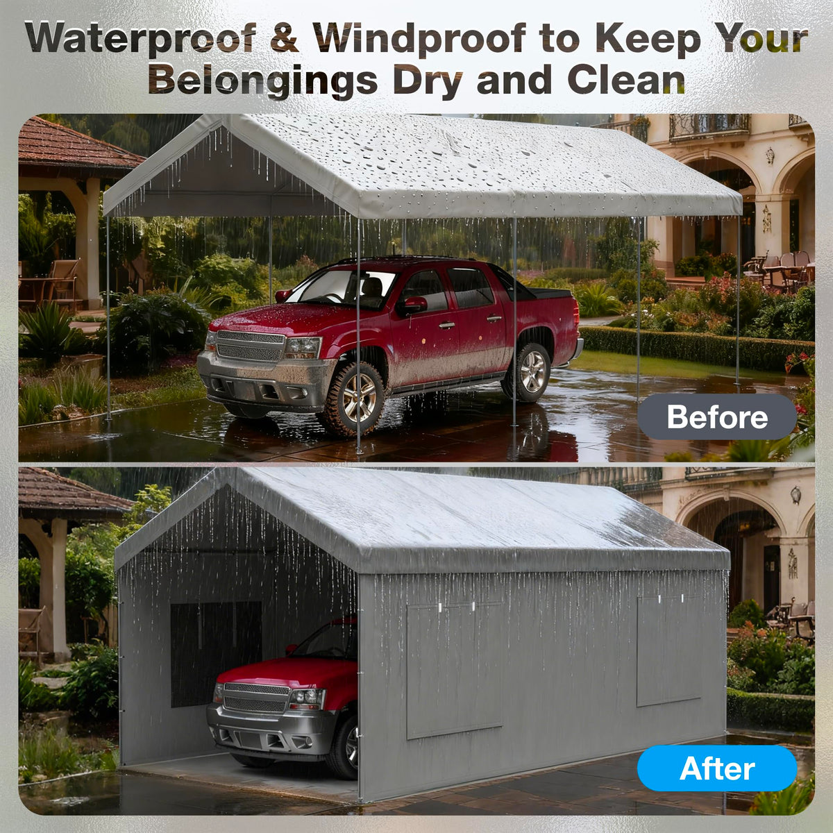 FLOUREE durable 16x16 weave PE fabric resists wear and water pooling.