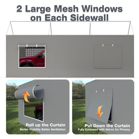 FLOUREE universal-fit sidewall compatible with 10x20, 12x20, 13x20 frames for versatile setups.