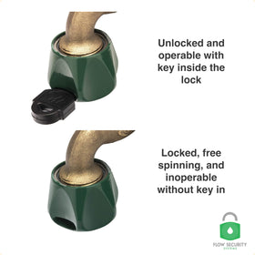 Commercial use: Flow Security Systems Faucet Lock II for campuses and hospitals