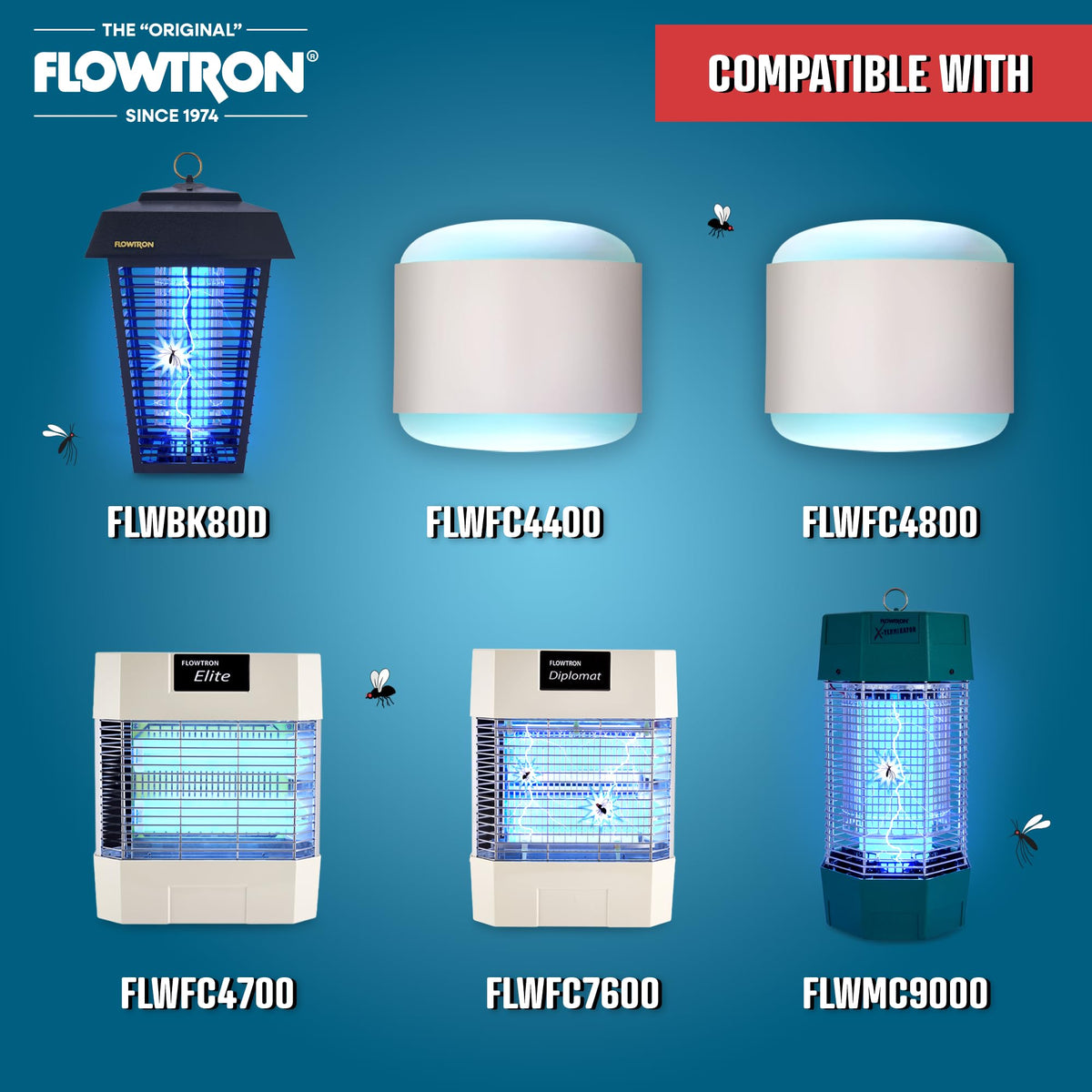 Flowtron BF-150 replacement UV bulb for BK-80D unit with steady insect attraction.