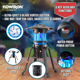 Flowtron silent operation preserves peace while trapping insects