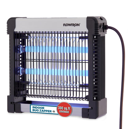 Flowtron indoor bug zapper front view with 3000V grid for quick pest control