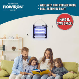 Flowtron protective grill image highlights family-safe design protecting kids and pets